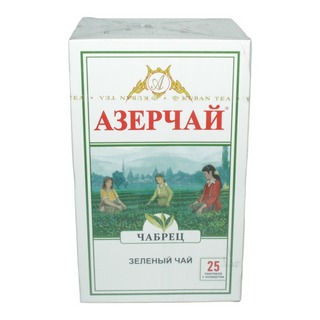 Чай Азерчай зеленый с чабрецом 25пак